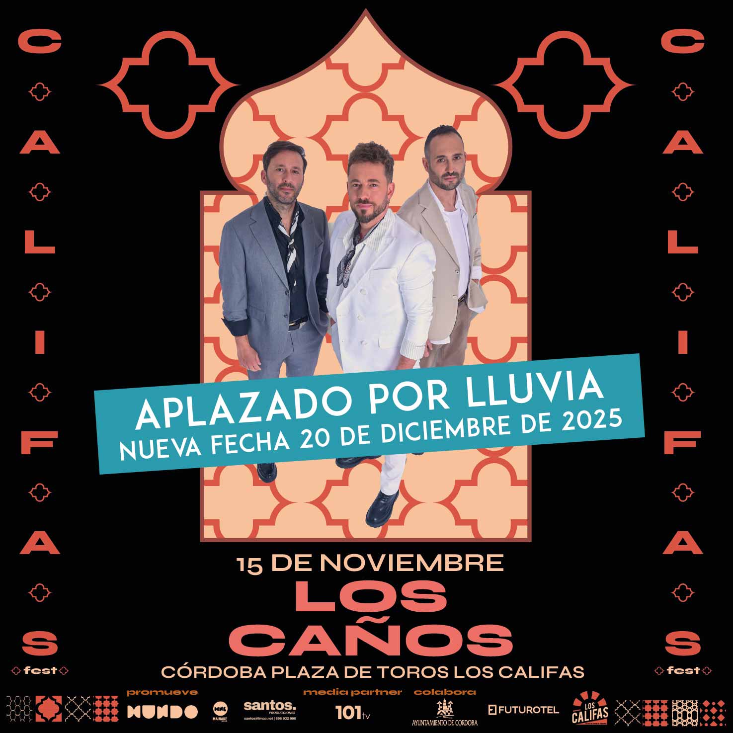 Comunicado oficial aplazamiento concierto Los Caños